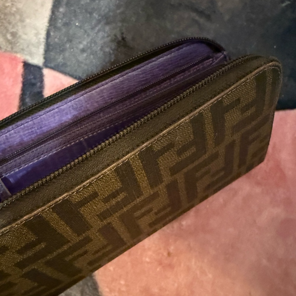 Fendi Brown and Black Wallet